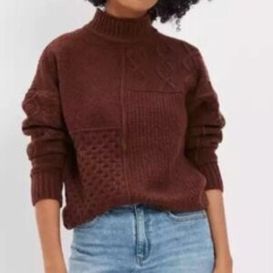 American Eagle Outfitters Dark Brown Knit Sweater